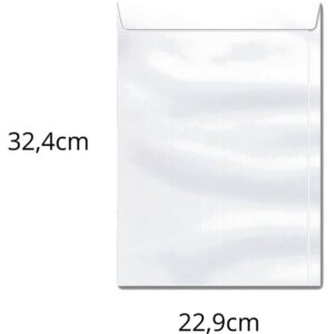 Envelope saco (branco) 229x324 90grs. Of 32 - Scrity CX.C/250