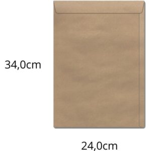 Envelope saco (natural) 240x340 80grs. Kn 34 - Scrity CX.C/250