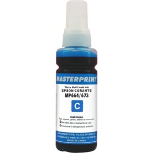 Refil de Tinta Epson Compatível 664 Ciano 100 ml - Masterprint