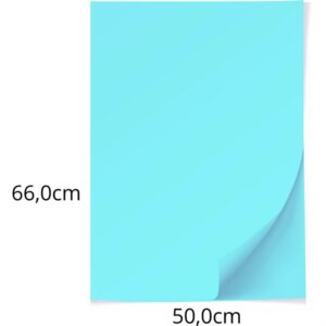 Papel Cartolina Azul Escolar 50 x 66 cm 140 g.